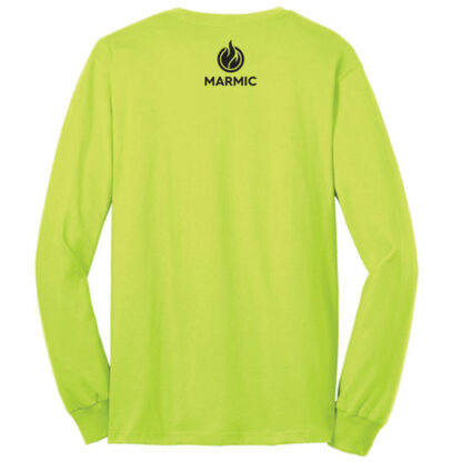 Safety Green LONG SLEEVE Blended – Tshirt (Port & Company) - Image 2